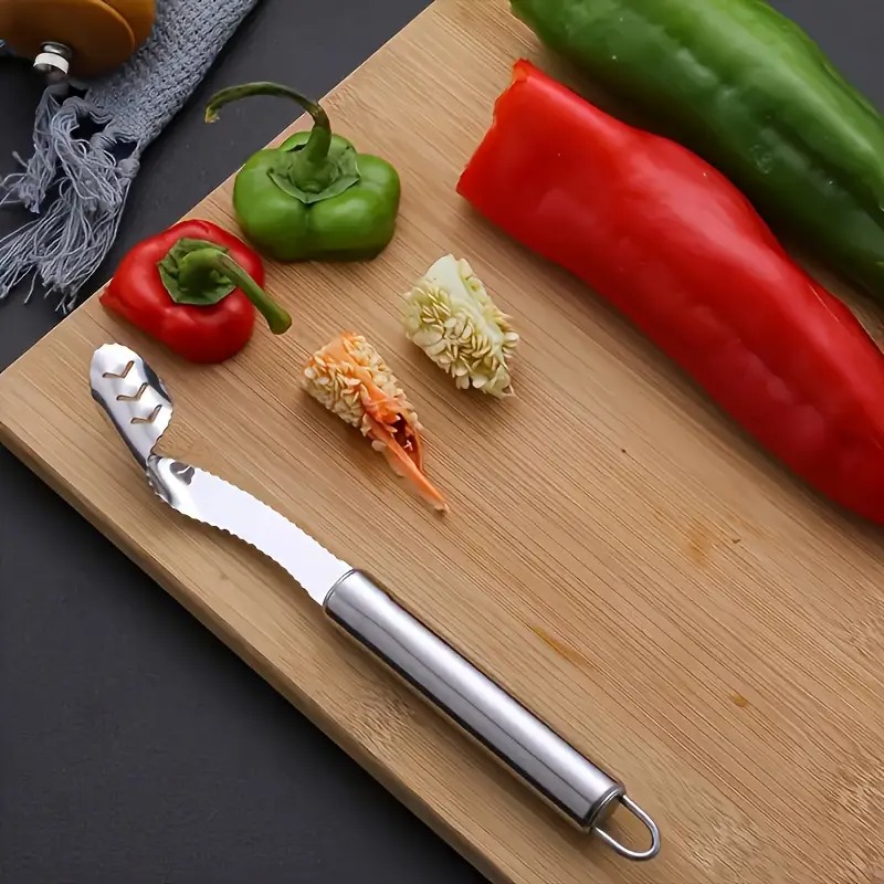 Cozy Home Pepper Corer Stainless Steel Round Tube Seed Remover For Vegetable Stuffing Tools 3