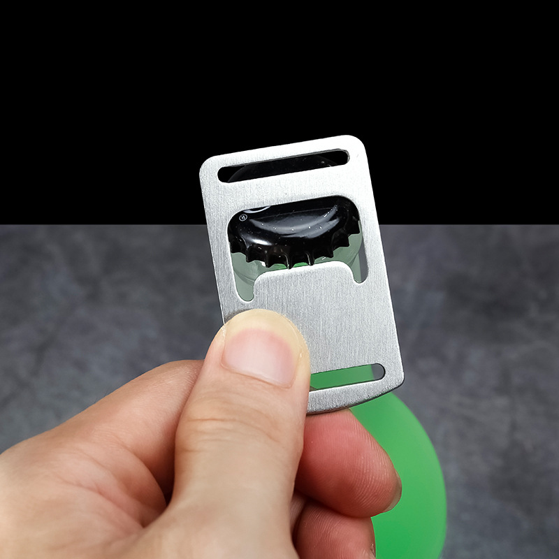 Stainless Steel Beer Bottle Opener For Outdoor Backpack Webbing Lanyard Travel Accessory 1