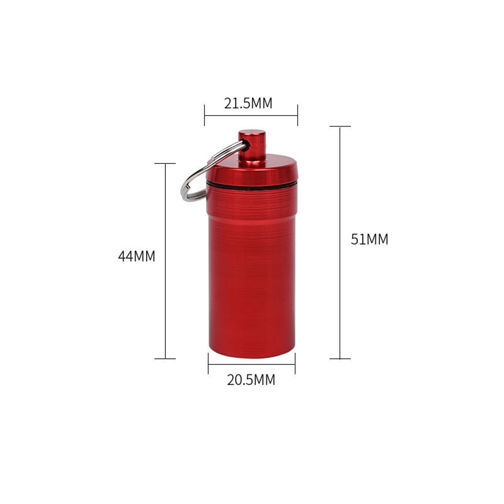 Waterproof Medicine Storage Box Mini Pill Case Keychain Colorful Portable Travel Metal Holder 4