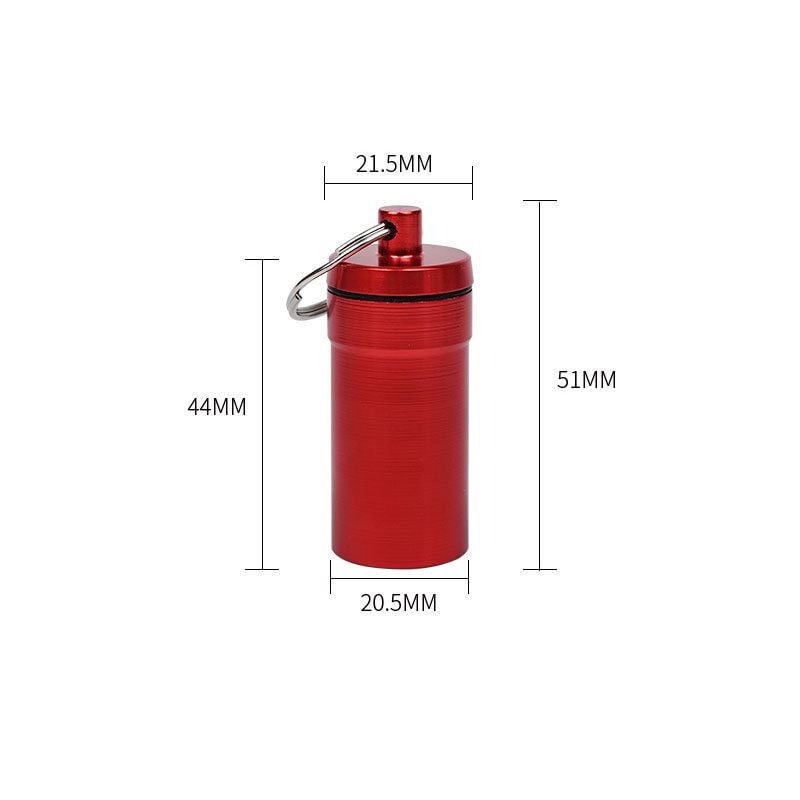 Waterproof Medicine Storage Box Mini Pill Case Keychain Colorful Portable Travel Metal Holder 4