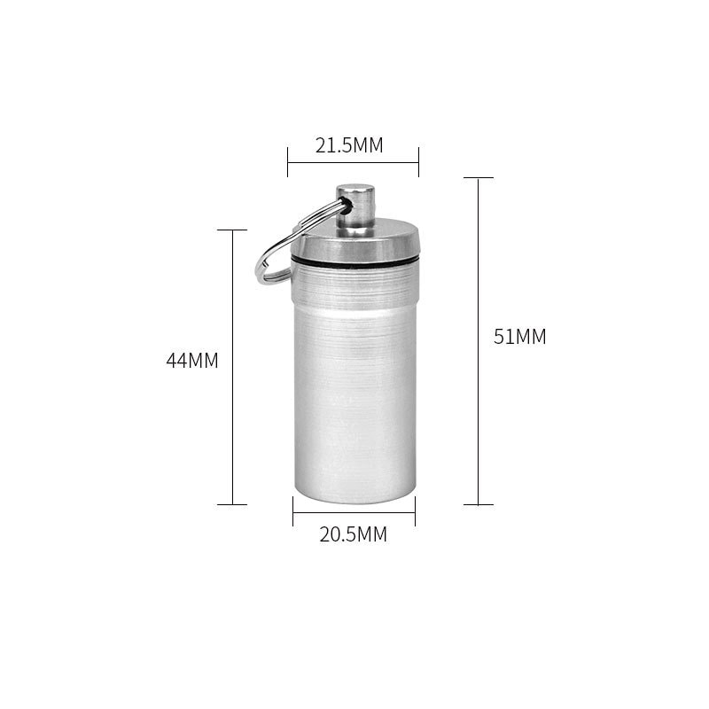 Waterproof Medicine Storage Box Mini Pill Case Keychain Colorful Portable Travel Metal Holder 5