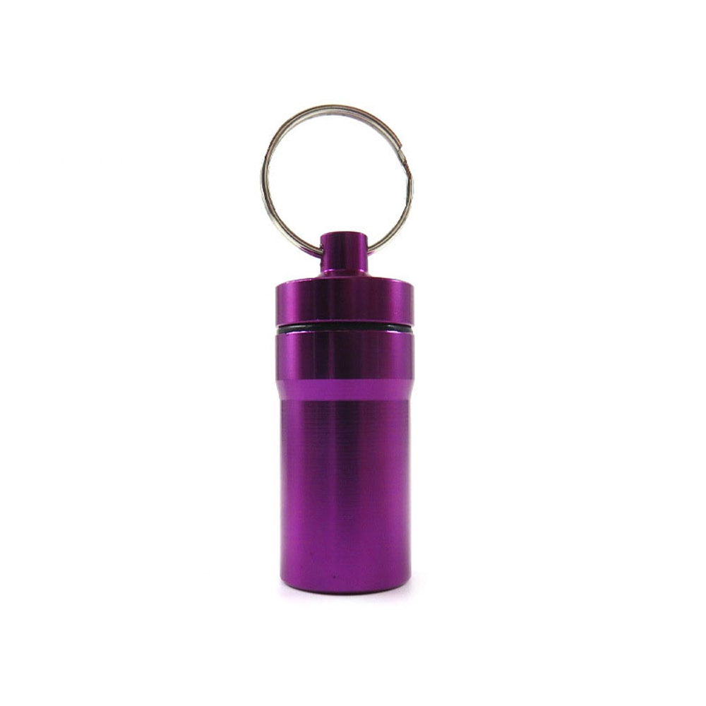 Waterproof Medicine Storage Box Mini Pill Case Keychain Colorful Portable Travel Metal Holder 6