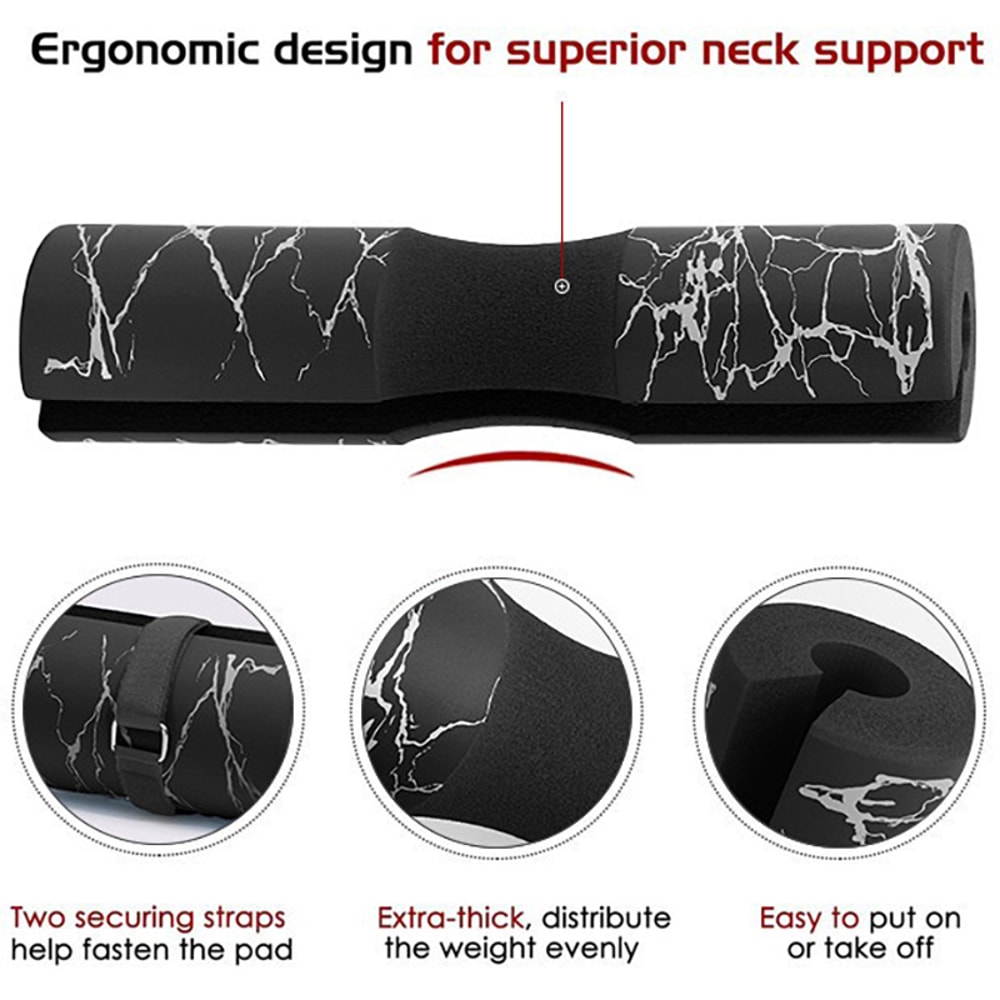 High Elastic Thickened Marble Barbell Pad Squat Shoulder Protector High Density Barbell Protective 2