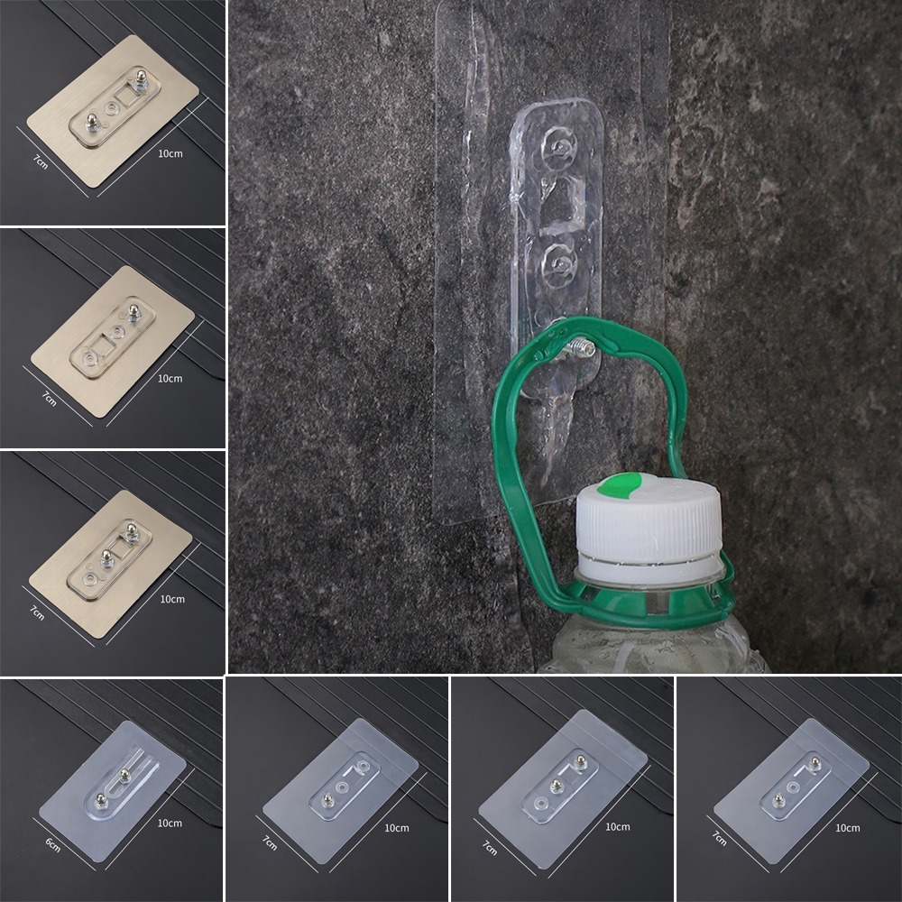 Seamless Adhesive Wall Screws Punch Free Hanging Kit NonTrace Hook For Frames And Photos 2