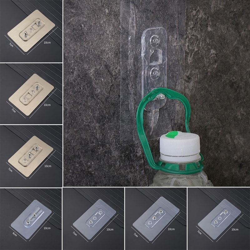 Seamless Adhesive Wall Screws Punch Free Hanging Kit NonTrace Hook For Frames And Photos 2