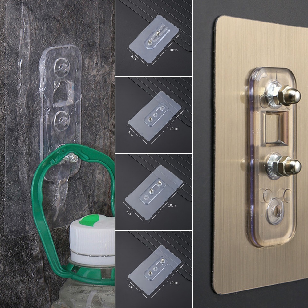 Seamless Adhesive Wall Screws Punch Free Hanging Kit NonTrace Hook For Frames And Photos 3