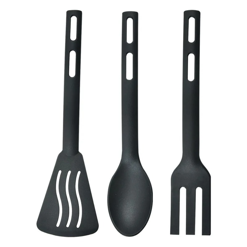 Portable Non Stick Heat Resistant Kitchen Utensils Set Comfortable Handle Nylon Cooking Accessories 9