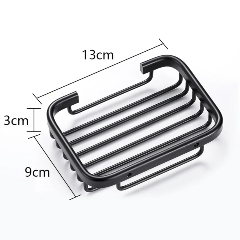Wallmounted Soap Holder No Drilling Aluminum Adhesive Dish Rack Drill Free Metal Soap Holder Sponge 3