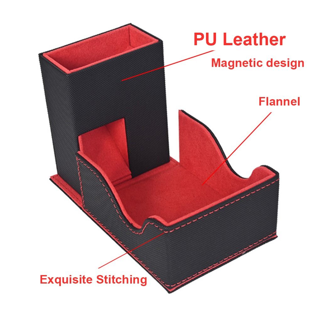 Dice Tower Convenient Design Portable Foldable PU Leather With Bag For Tabletop Games 2