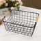 Metal Desktop Storage Basket With Wood Handle Large Capacity Iron Wired Basket For Sundries 3