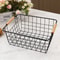 Metal Desktop Storage Basket With Wood Handle Large Capacity Iron Wired Basket For Sundries 3