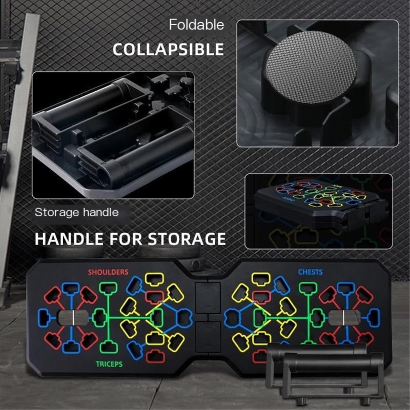 Foldable Fitness Equipment With Handles For Chest Abdomen Arms And Back Training Portable Multifunc 3