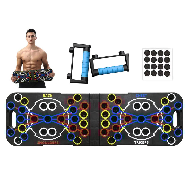 Foldable Fitness Equipment With Handles For Chest Abdomen Arms And Back Training Portable Multifunc 7