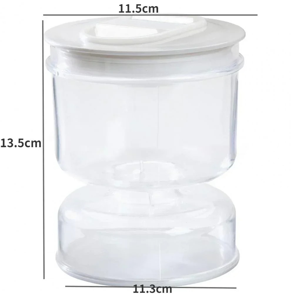 Pickle Jar With Sealed Lid Wet And Dry Separation Flip Container And Strainer Hourglass Design For 5