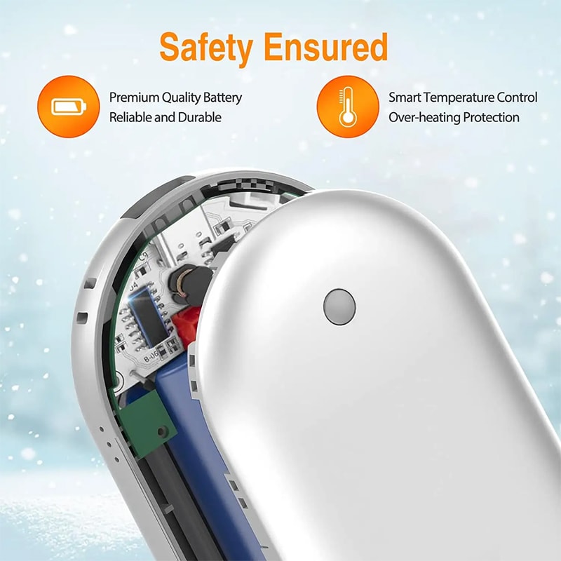 Winter Gift Hand Warmer Portable Lightweight Power Bank Double Sided Heating USB Charging