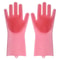 Dishwashing Cleaning Gloves Silicone Rubber For Household Sponge Scrubber Kitchen Tools 6
