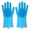 Dishwashing Cleaning Gloves Silicone Rubber For Household Sponge Scrubber Kitchen Tools 7