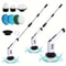 Electric Cleaning Brush Cordless Rotating Scrubber With Brush Heads And Adjustable Extension Handle 0