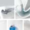 WallMounted Toilet Brush With Base Soft Rubber Brush Head AllRound Cleaning Brush For Bathroom Quic 2