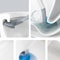 WallMounted Toilet Brush With Base Soft Rubber Brush Head AllRound Cleaning Brush For Bathroom Quic 2