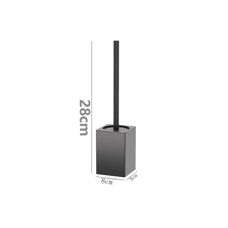 Standing Toilet Brush Holder Set Square Wall Mounted Toilet Brush For Bathroom RV Hotel Restroom 4