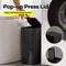 Bathroom Trash Can With Press Top Lid For Toilet Bedroom Living Room Plastic Wastebasket Popup Lid 2