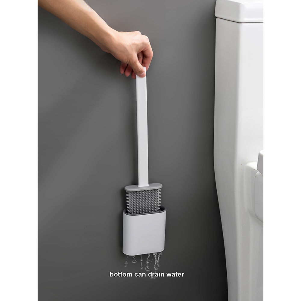 Non Perforated Toilet Brush For Household Use No Dead Corners Wall Mounted Cleaning Tool For Toilet 1