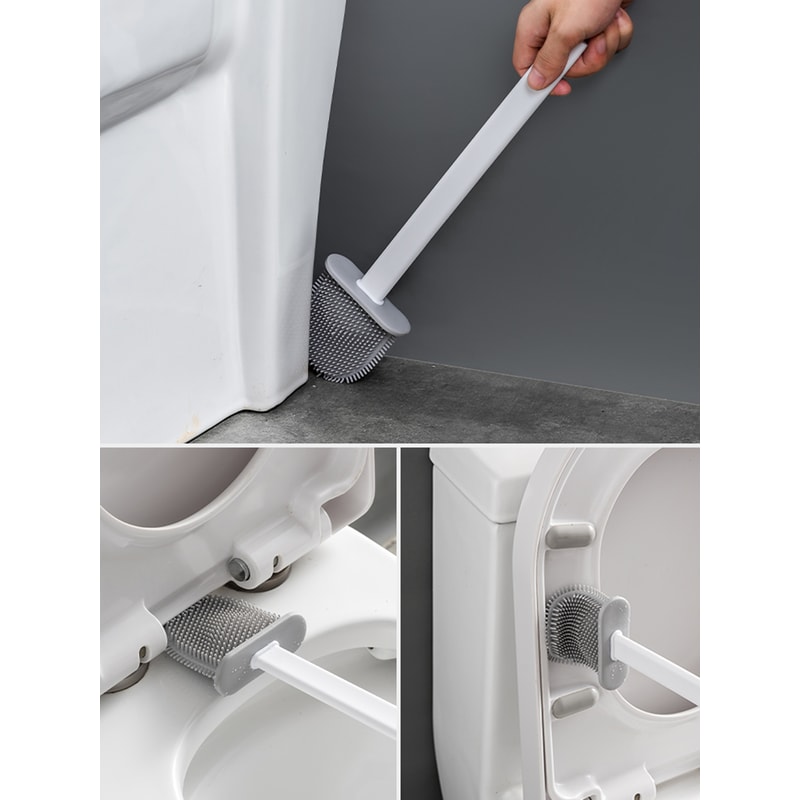 Non Perforated Toilet Brush For Household Use No Dead Corners Wall Mounted Cleaning Tool For Toilet 2