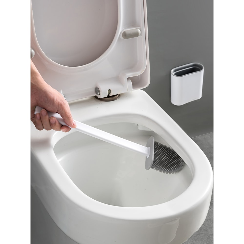 Non Perforated Toilet Brush For Household Use No Dead Corners Wall Mounted Cleaning Tool For Toilet 3