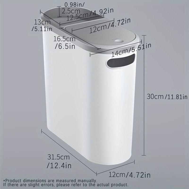 Household Creative Bathroom Trash Can With Lid Press Type Waste Bin For Kitchen 6