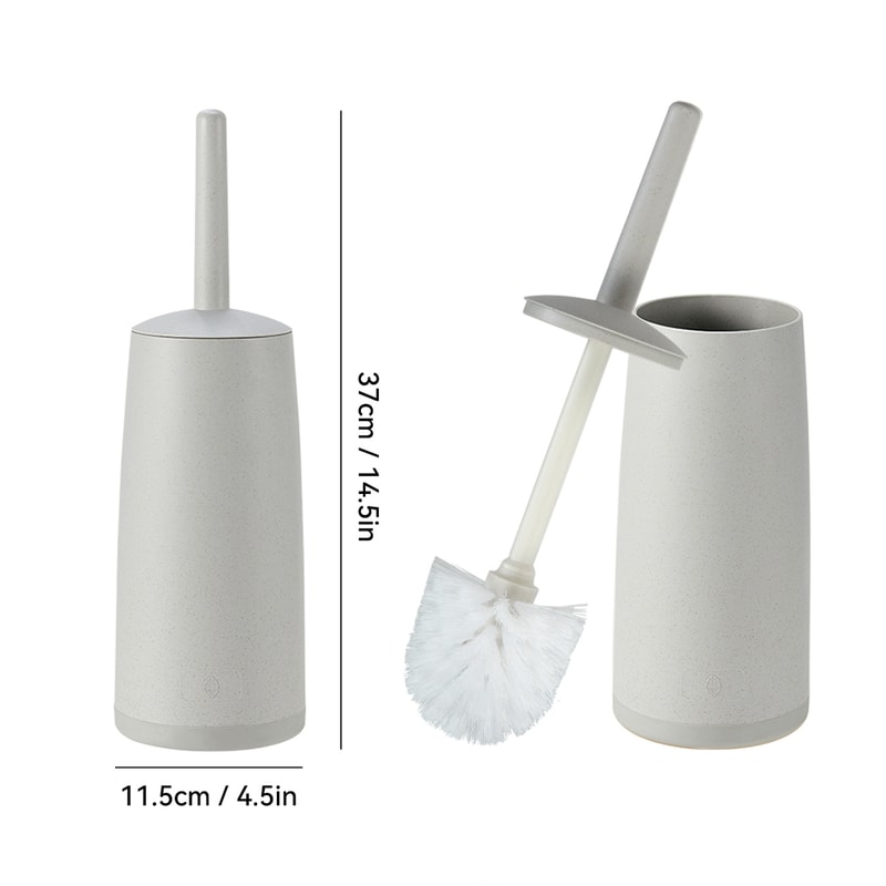 Long Handle Toilet Cleaning Brush With Standing Base Plastic WC Bathroom Accessories 9
