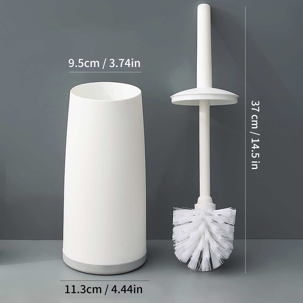 Long Handle Toilet Cleaning Brush With Standing Base Plastic WC Bathroom Accessories 7