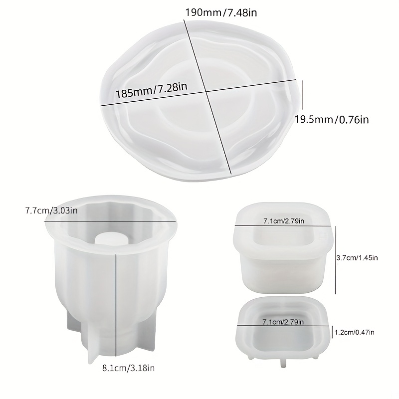 DIY Epoxy Resin Molds Silicone Storage Molds For Concrete Cement Plaster Candle Holder Crafts Home 5