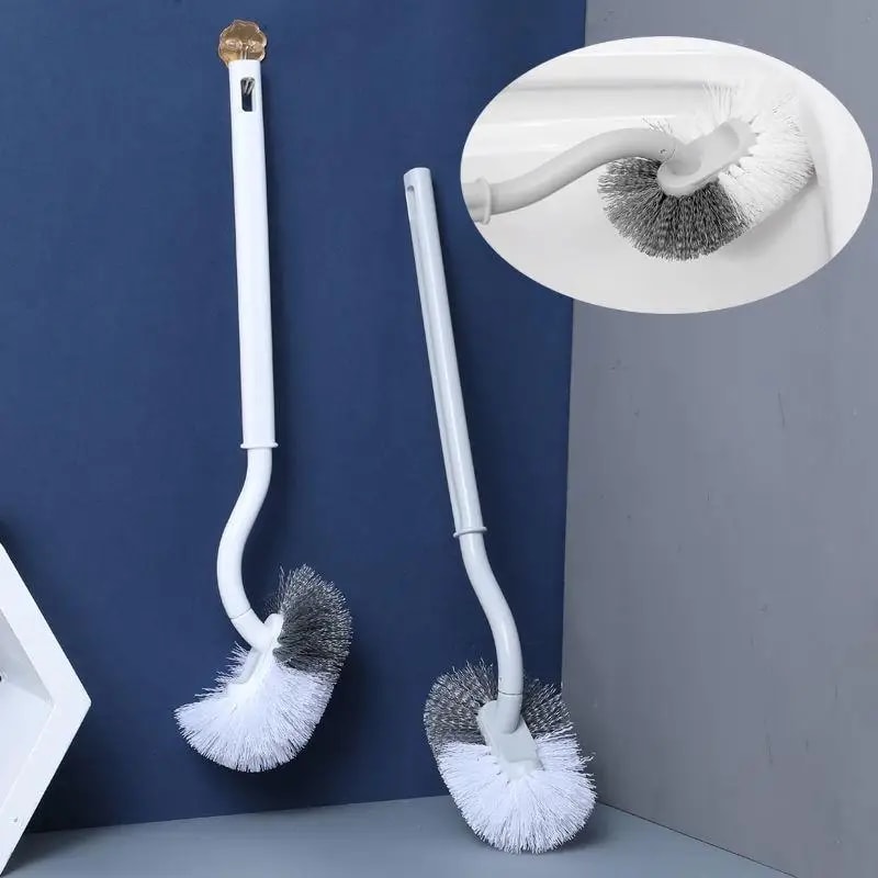 Plastic Toilet Brush With Long Handle Soft Hair WC Cleaning Brush For Squatting Pan Household Gap R 1