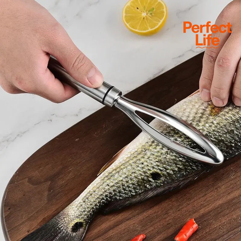 Fish Scales Removal Tool Stainless Steel Grater Peeler Scraper Fast Cleaner Tweezers For Easy Fish 3
