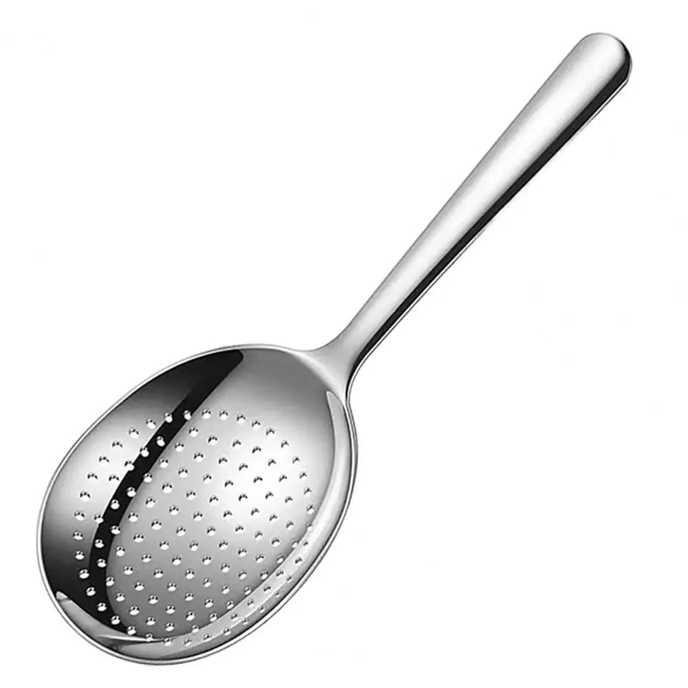 Stainless Steel Soup Ladles Rice Serving Spoon Heat Insulated Handle with Drain Hole Kitchen Utensils for Everyday Use