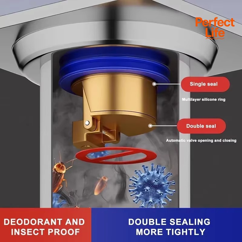 Copper Toilet Shower Floor Drain Core Self Sealing Device Anti Odor Insect Repellent Bathroom Acces 2