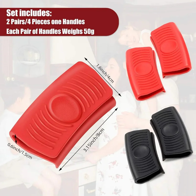 Heat Resistant Silicone Pot Handle Grip Cover AntiScald Pot Clip Holder For Cast Iron Frying Pan Sk 5