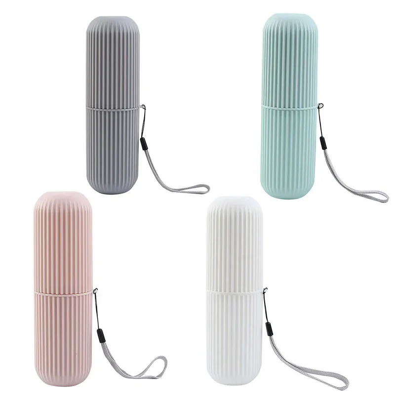 Travel Toiletries Storage Cup Organizer With Toothbrush Protector Case For Camping 5