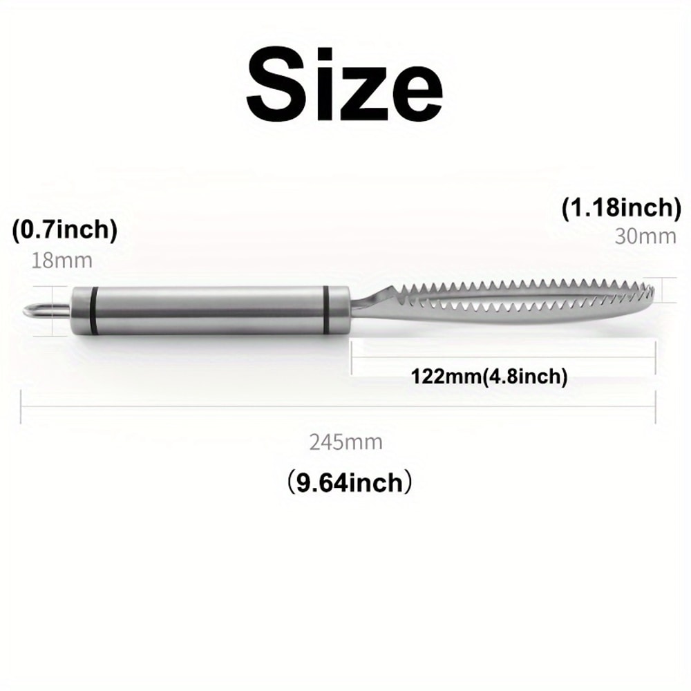 Stainless Steel Fish Scale Peeler Remover Scraper Tool Cleaning Brush For Fish Skin 4