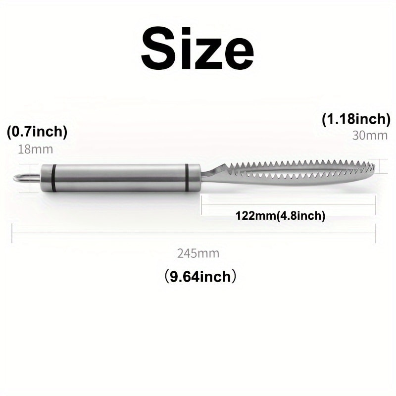 Stainless Steel Fish Scale Peeler Remover Scraper Tool Cleaning Brush For Fish Skin 4
