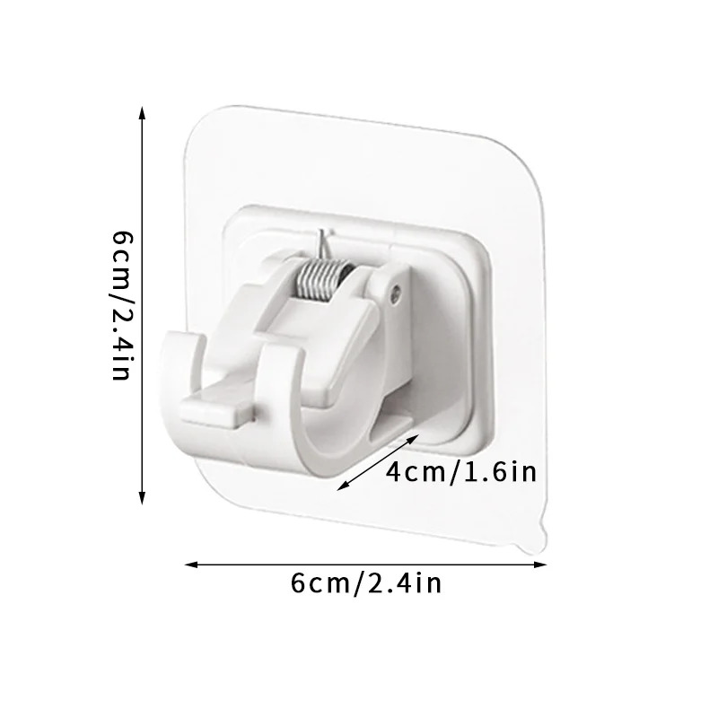Self Adhesive Curtain Rod Clip Adjustable Clamp Hook Wall Bracket Holder NailFree Wall Hanging Clip 5