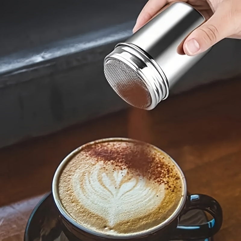 Fine Mesh Stainless Steel Powder Icing Sugar Can With Cover For Coffee Cocoa Powder Flour Soda Corn 1