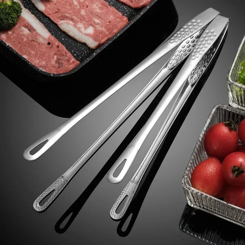 Stainless Steel BBQ Tongs Kitchen Cooking Clip Barbecue Meat Tweezers For Food Preparation 1