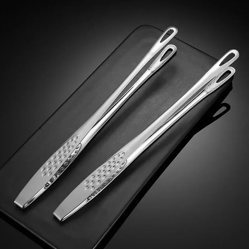 Stainless Steel BBQ Tongs Kitchen Cooking Clip Barbecue Meat Tweezers For Food Preparation 3