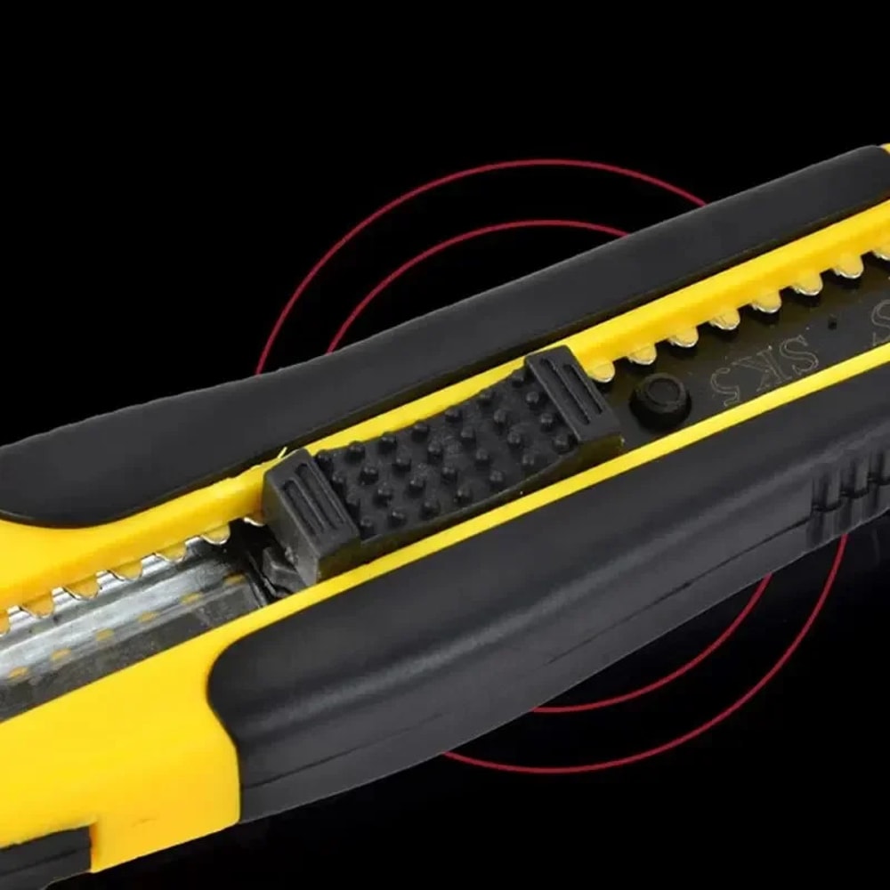 Self Loading Retractable Box Cutter Utility Knife with Heavy Duty Snap Off Blade Quick Change TPR Handle