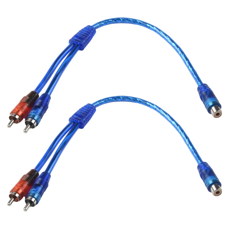 RCA Audio Cable Y Splitter Adapter Set Female To Males For Home Audio Computer Use