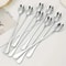 Long Handled Spoons Set Stainless Steel Coffee Spoons Pointed Mixing Spoons Round Ice Serving Spoon 0