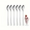 Long Handled Spoons Set Stainless Steel Coffee Spoons Pointed Mixing Spoons Round Ice Serving Spoon 4