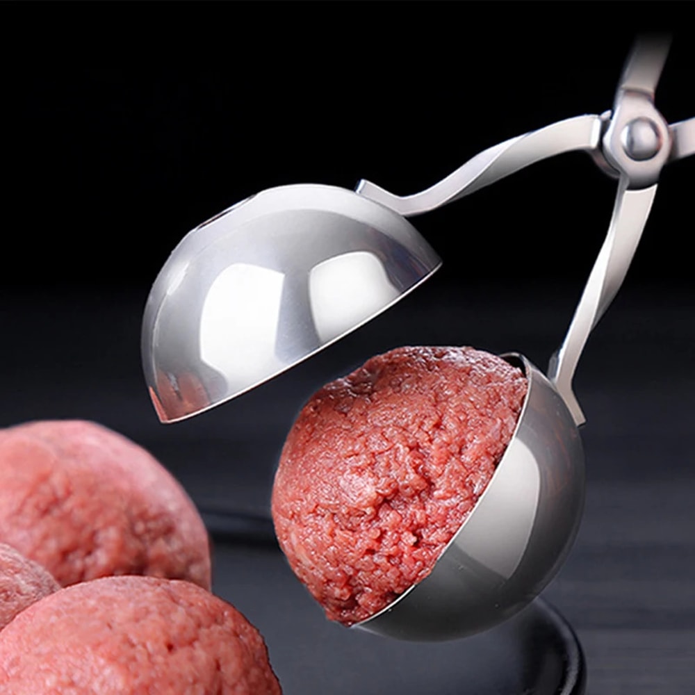 Non Stick Meatball Maker Tool Stainless Steel Stuffed Meat Ball Spoon Shaper Cooking Scoop Kitchen 4